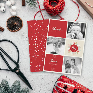 Retro Peace Liebe Freuen Sie sich auf Weihnachten 