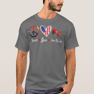 Retro Peace Liebe Papua Neue Guinea Amerikanische T-Shirt