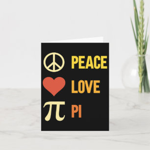 Retro Peace Liebe Pi 3.14 Happy Pi Day Math Pun Pi Karte