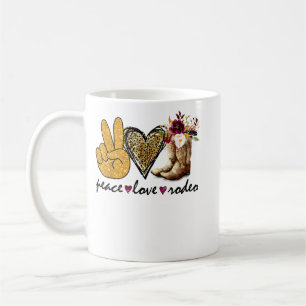 Retro Peace Liebe Rodeo Cowboy Boots Western Count Kaffeetasse