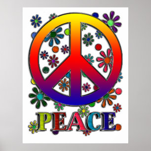 Retro Peace Sign & Blume Poster