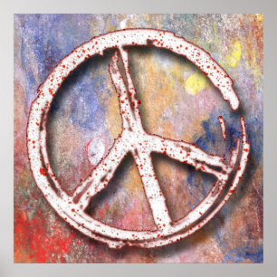 RETRO PEACE SIGN POSTER