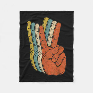 Retro Peace Vintag 60er Jahre 70er Hippie Fleecedecke