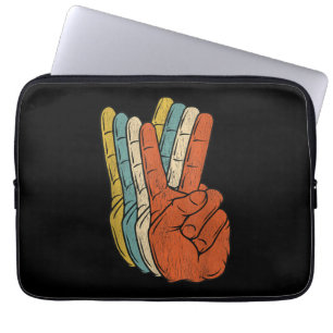 Retro Peace Vintag 60er Jahre 70er Hippie Laptopschutzhülle