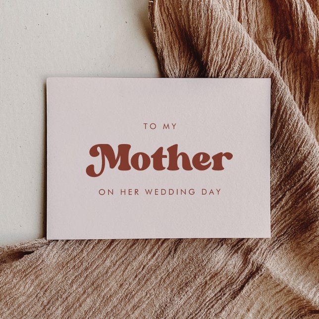 Retro peach To my mutter on my wedday card (Von Creator hochgeladen)