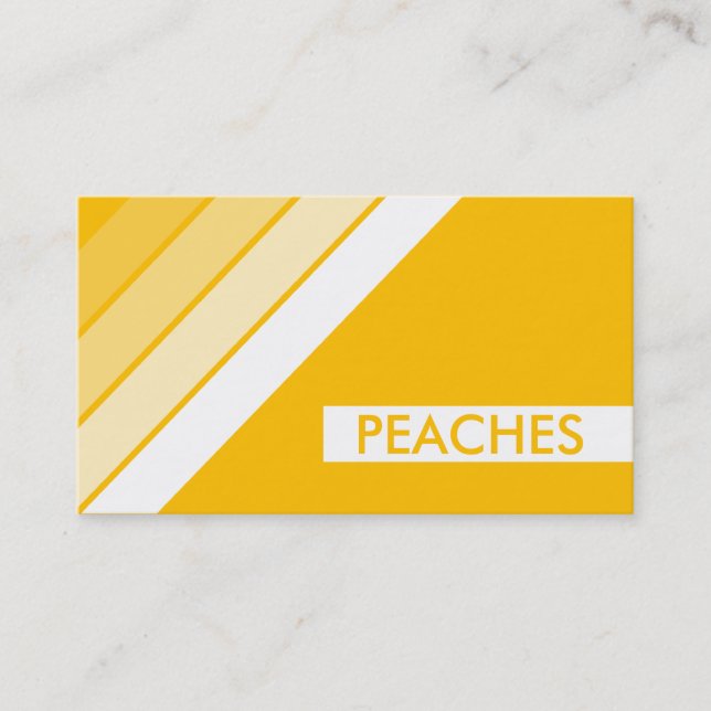 Retro PEACHES Visitenkarte (Vorderseite)