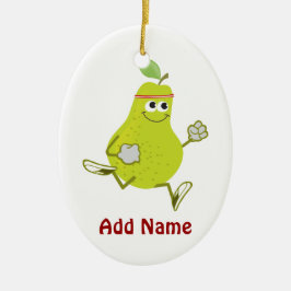 Retro Pear Runner Keramikornament