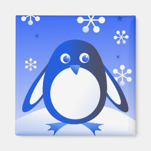 Retro Penguin Magnet