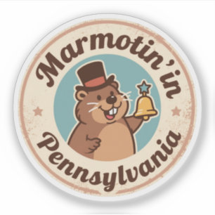 Retro Pennsylvania Abzeichen Erdhörnchen mit Liber Aufkleber