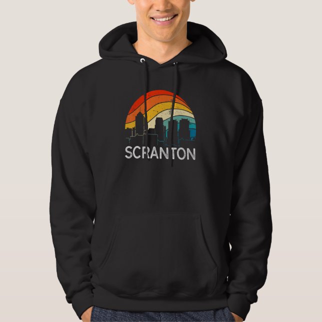 Retro Pennsylvania Scranton Skyline Vintage Urban  Hoodie (Vorderseite)