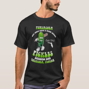 Retro Pensacola Mini League Retro Baseball Pickle T-Shirt