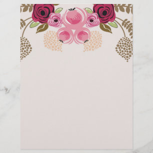 Retro-Peonies Letterhead