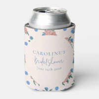 Retro Peony Floral Blue Dots Brautparty Custom