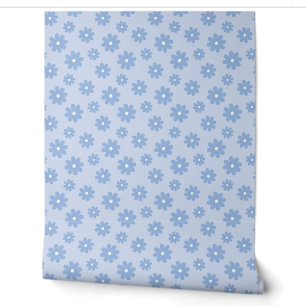 Retro Periwinkle Gänseblümchen Florale Kinderzimme Tapete