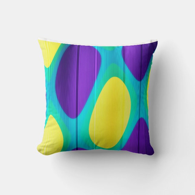 Retro Persian Carpet Peacock Feather Pattern  Kissen (Vorderseite)