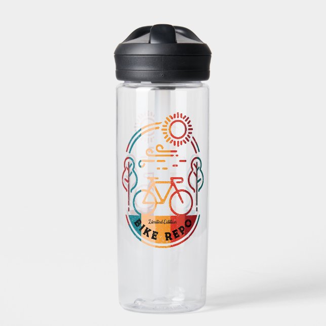 Retro Personalisiert Bike Repo Trinkflasche (Vorderseite)