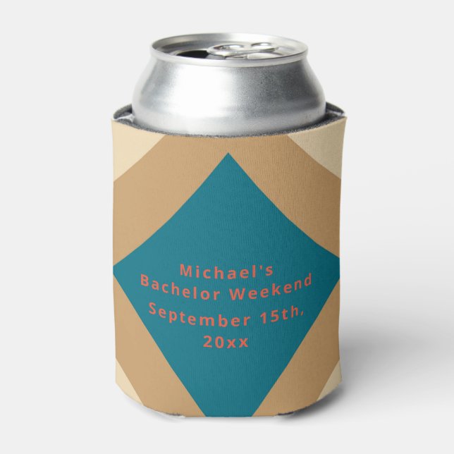 Retro Personalisiert Can Cooler | Bachelor Weekend Dosenkühler (Kanne Vorderseite)