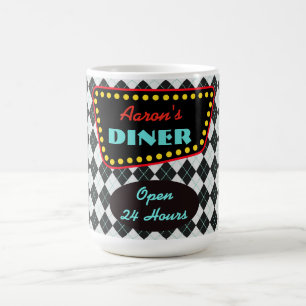 Retro Personalisiert Diner Tasse