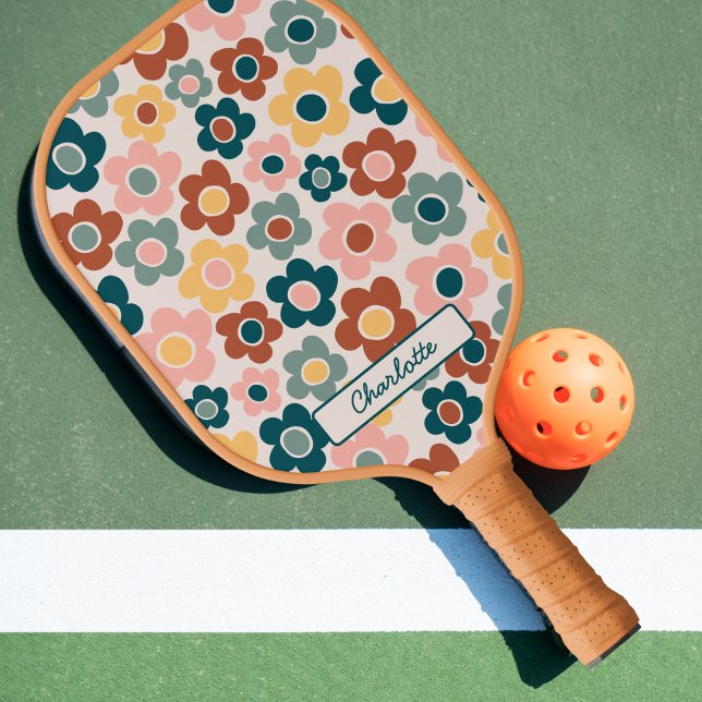 Retro Personalisiert Name Pickleball Paddle (Personalized Retro Picklebal Paddle)