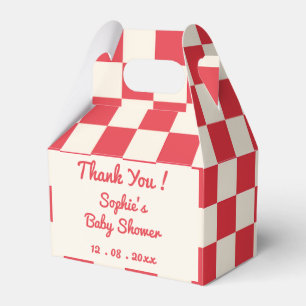 Retro personalisierte „Danke“ Babyparty Geschenkschachtel
