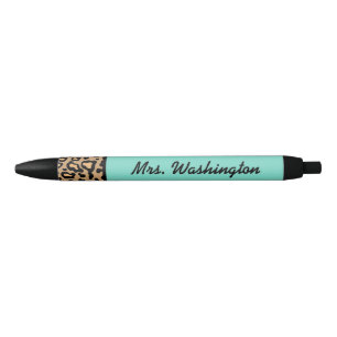 Retro personalisierte Leopard-Bürostifte Geschenk Kugelschreiber