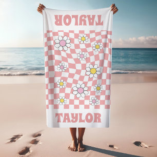 RETRO Personalisiertes Strandtuch Benutzername Dai