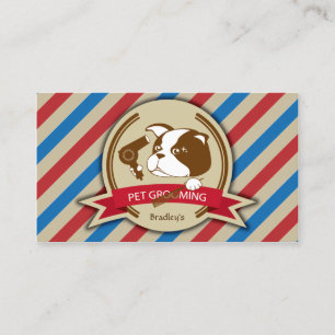 Retro Pet Grooming Service Pet Salon Visitenkarte