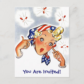 Rétro pétard de lancement d'une invitation de