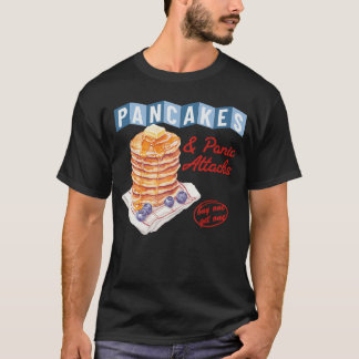 Retro-Pfannkuchen und Panikattacken Lustiges Frühs T-Shirt