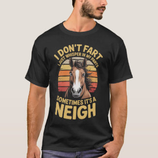 Retro-Pferd-Furzeglüster lustige Kleidung T-Shirt