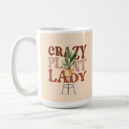 Retro Pflanze Lady Watercolor Pflanze Typografie Kaffeetasse