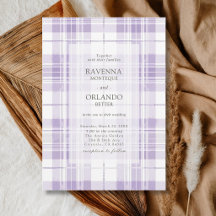 Retro-Pflaume-Purple-Gingham-Landhochzeit