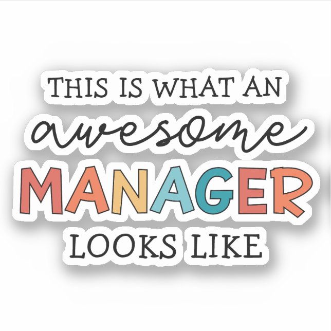 Retro Phantastisch Manager Funny Aufkleber (Vorderseite)