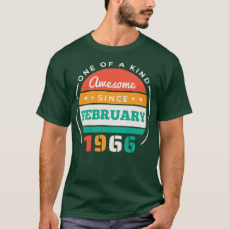 Retro Phantastisch seit Februar 1966 Geburtstag Vi T-Shirt