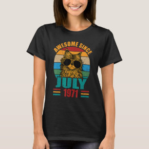 Retro Phantastisch seit Juli 1971 51. Geburtstag 5 T-Shirt