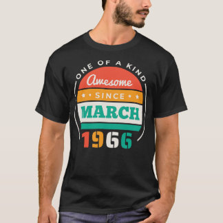 Retro Phantastisch Seit März 1966 Geburtstag Vinta T-Shirt
