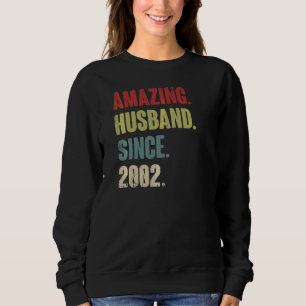 Retro Phantastischer Mann seit 2002 20 Wedding Ani Sweatshirt