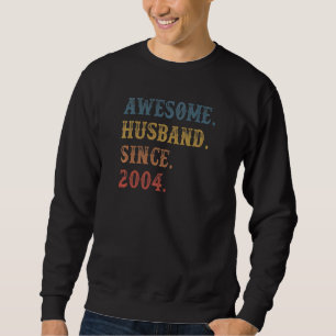 Retro Phantastischer Mann seit 2004 18 Wedding Ani Sweatshirt
