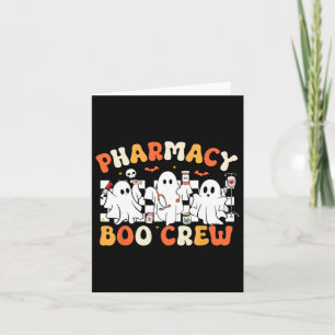 Retro Pharmacy Boo Crew Ghost Pharmaceuticals Tech Karte