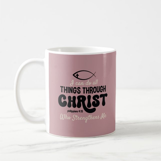 Retro Philippianer 4:13 Kaffeetasse (Links)