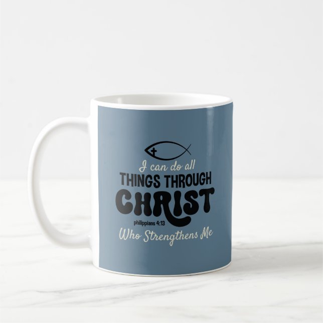 Retro Philippianer 4:13 Kaffeetasse (Links)