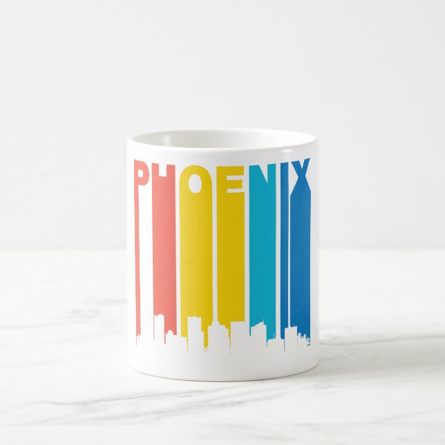 Retro Phoenix-Skyline Kaffeetasse (Mittel)