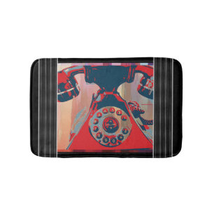 Retro Phone Bath Mat Badematte