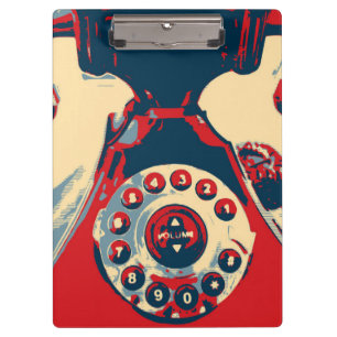 Retro Phone Clipboard Klemmbrett