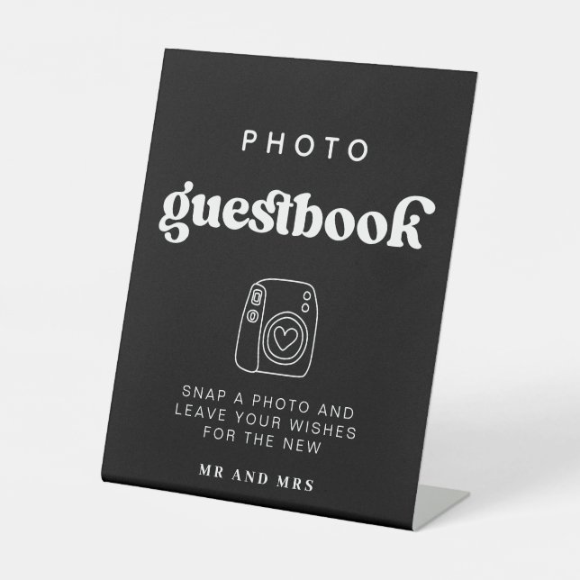 Retro Photo Guides | Mariage panneau de cabine pho (Recto)