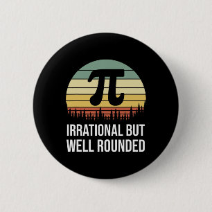 Retro Pi Day irrational, aber gut gerundete lustig Button