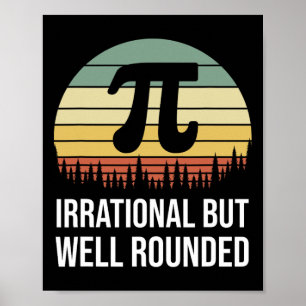Retro Pi Day irrational, aber gut gerundete lustig Poster