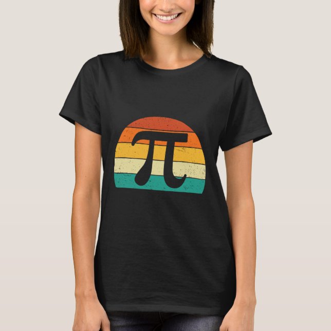 Retro Pi Symbol - Math Lover Science Pi Day T-Shirt (Vorderseite)
