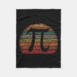 Retro Pi Symbol Sunset Geschenk Math Gleichungen G Fleecedecke