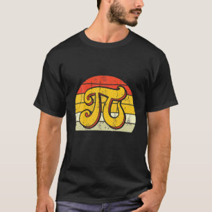 Retro Pi Symbol Sunset Math Gleichungen Geek Pi Ta T-Shirt